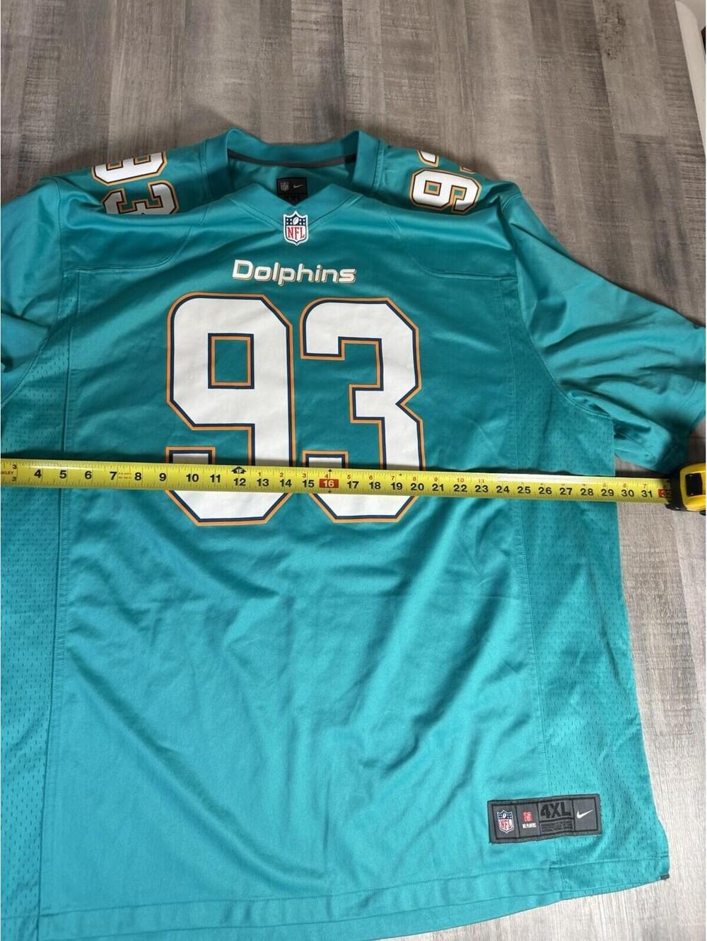 Nike On Field Jersey Miami Dolphins Ndamukong Suh #93 NFL Vented Men’s 4XL - Picture 7 of 9